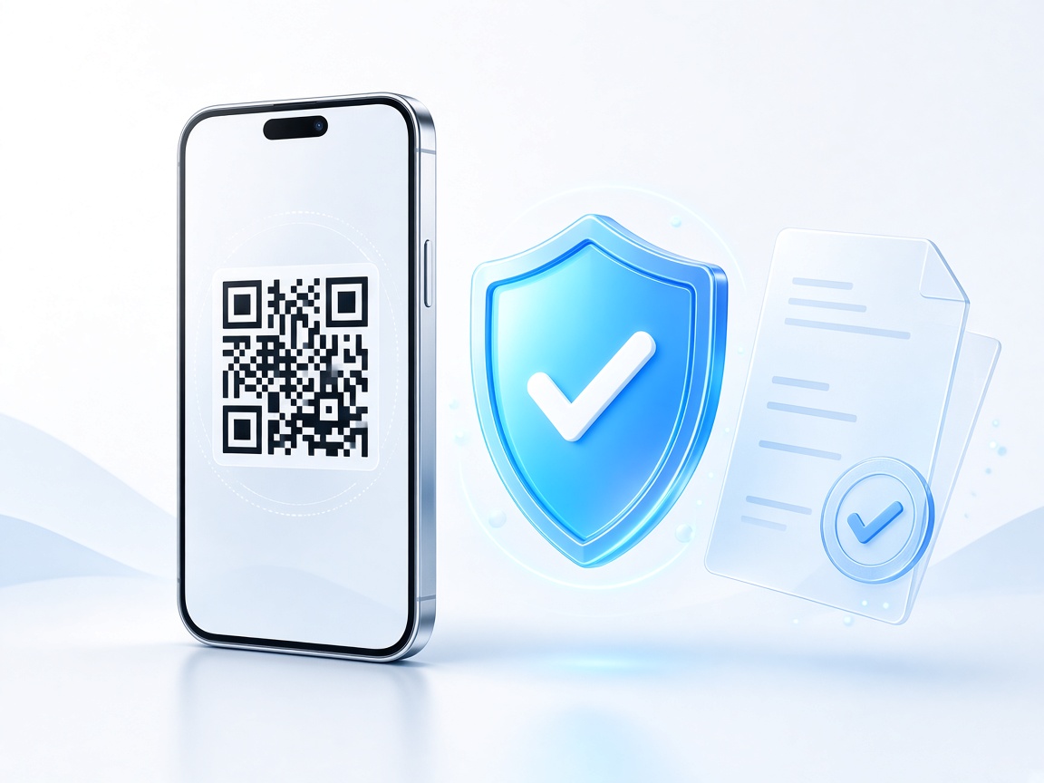 Телефон с QR-кодом и защищённым подтверждением операции